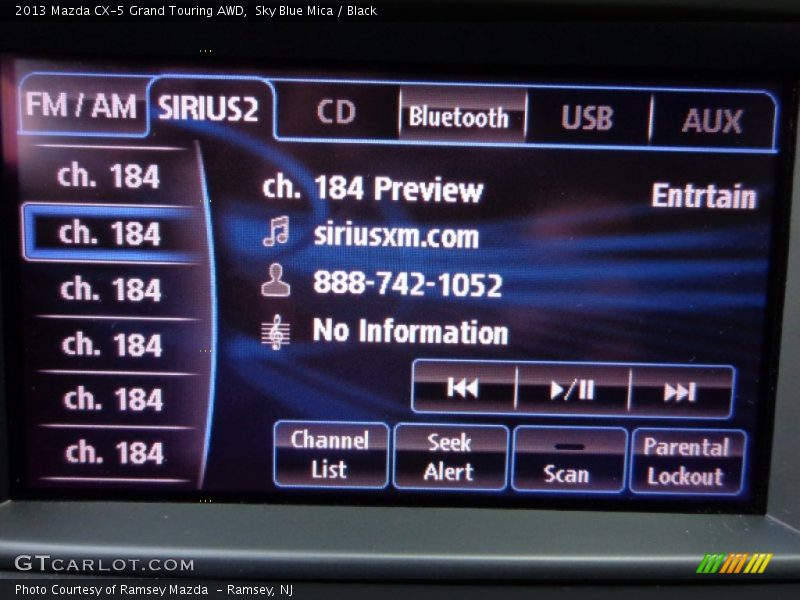 Sky Blue Mica / Black 2013 Mazda CX-5 Grand Touring AWD