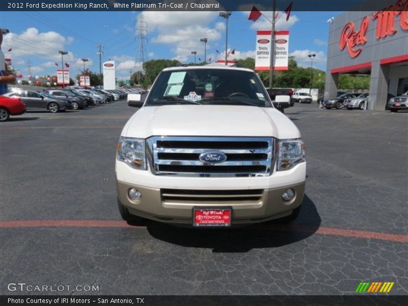 White Platinum Tri-Coat / Chaparral 2012 Ford Expedition King Ranch