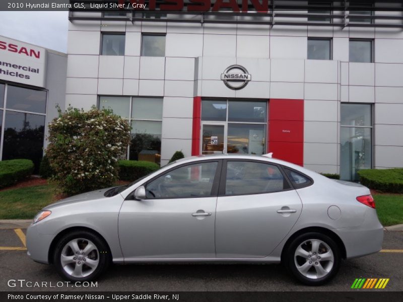 Liquid Silver / Gray 2010 Hyundai Elantra GLS