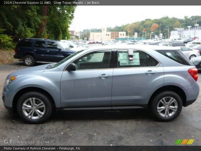 Silver Topaz Metallic / Jet Black 2014 Chevrolet Equinox LS AWD