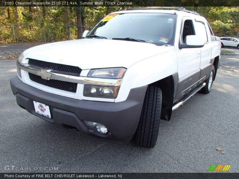 Summit White / Dark Charcoal 2003 Chevrolet Avalanche 1500 Z71 4x4