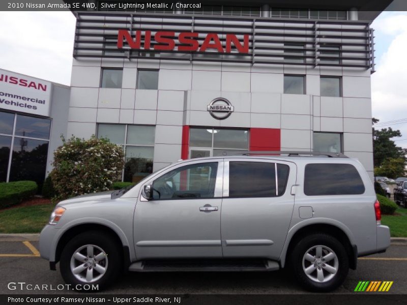 Silver Lightning Metallic / Charcoal 2010 Nissan Armada SE 4WD