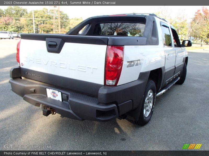 Summit White / Dark Charcoal 2003 Chevrolet Avalanche 1500 Z71 4x4
