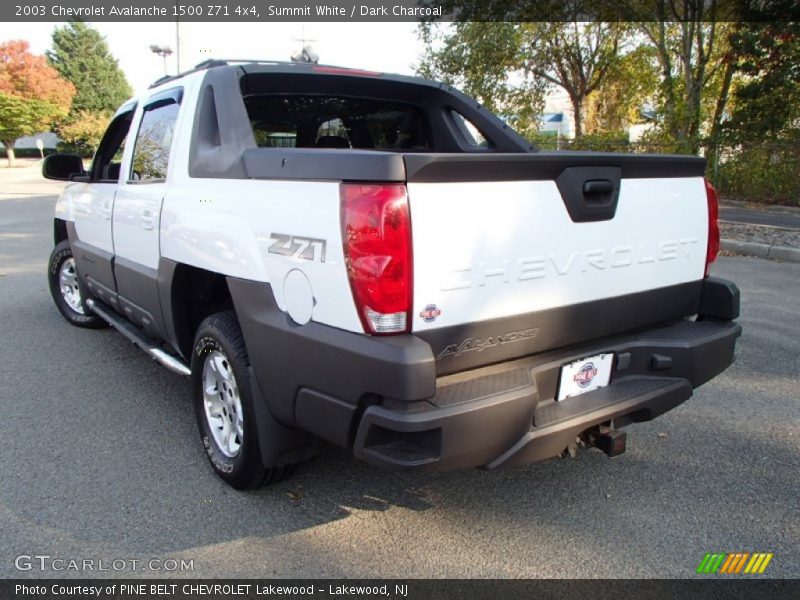 Summit White / Dark Charcoal 2003 Chevrolet Avalanche 1500 Z71 4x4