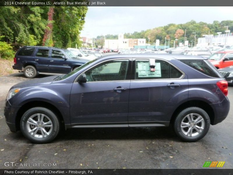 Atlantis Blue Metallic / Jet Black 2014 Chevrolet Equinox LS