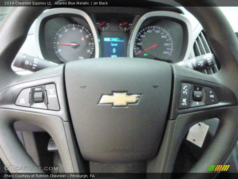 Atlantis Blue Metallic / Jet Black 2014 Chevrolet Equinox LS