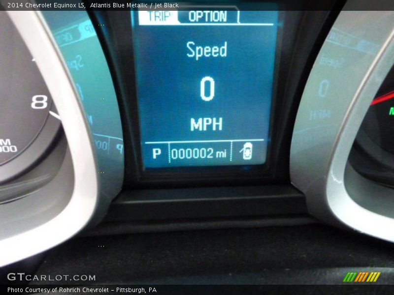 Atlantis Blue Metallic / Jet Black 2014 Chevrolet Equinox LS