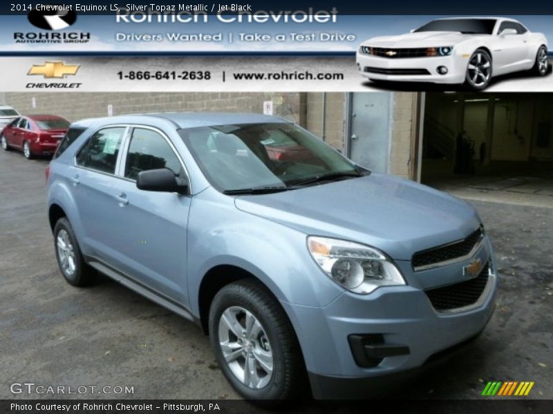 Silver Topaz Metallic / Jet Black 2014 Chevrolet Equinox LS
