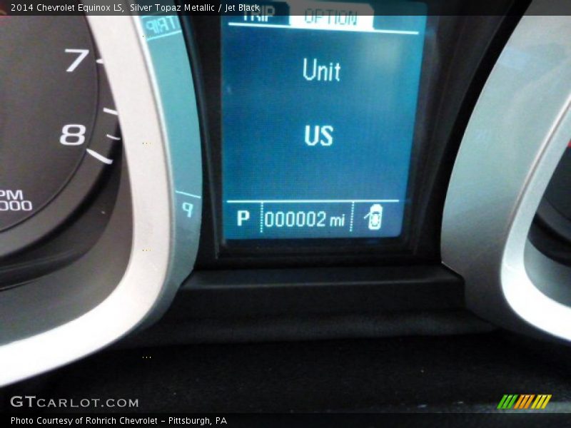 Silver Topaz Metallic / Jet Black 2014 Chevrolet Equinox LS