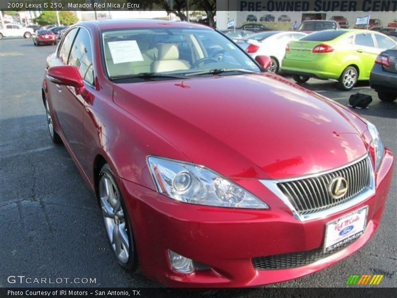 Matador Red Mica / Ecru 2009 Lexus IS 250