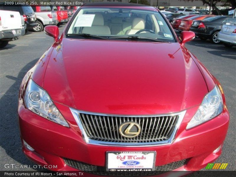 Matador Red Mica / Ecru 2009 Lexus IS 250
