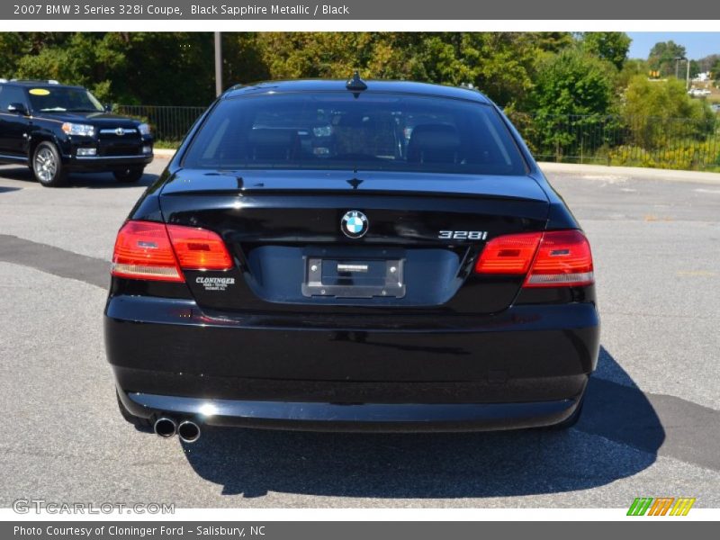 Black Sapphire Metallic / Black 2007 BMW 3 Series 328i Coupe