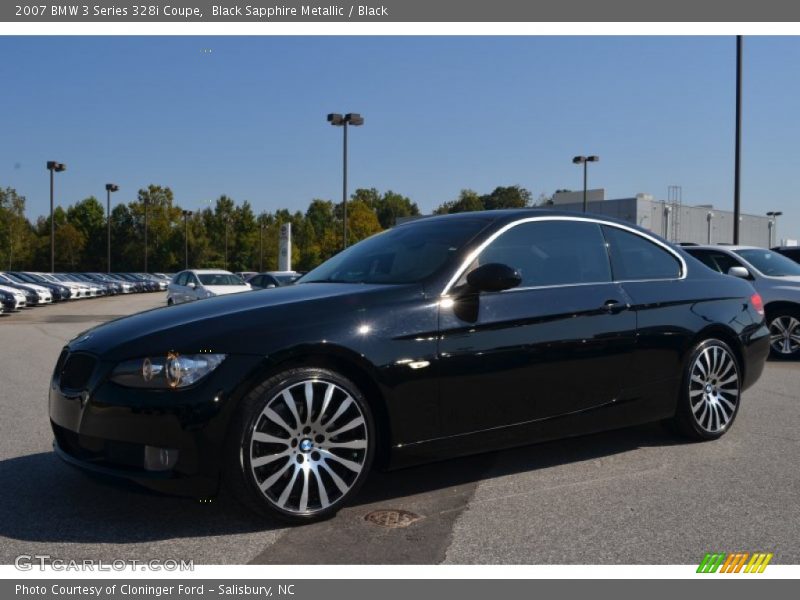 Black Sapphire Metallic / Black 2007 BMW 3 Series 328i Coupe