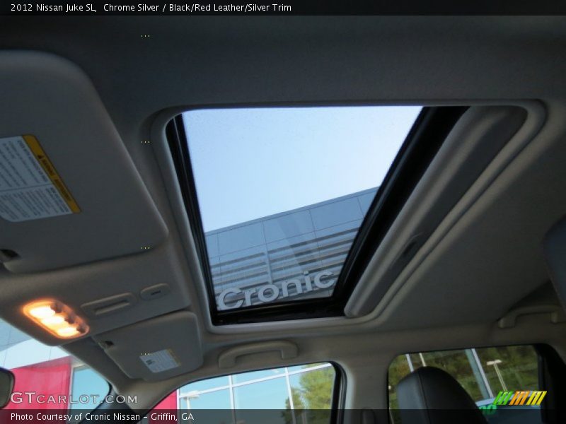 Chrome Silver / Black/Red Leather/Silver Trim 2012 Nissan Juke SL