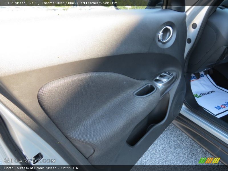 Chrome Silver / Black/Red Leather/Silver Trim 2012 Nissan Juke SL