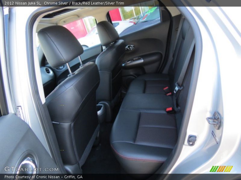 Chrome Silver / Black/Red Leather/Silver Trim 2012 Nissan Juke SL