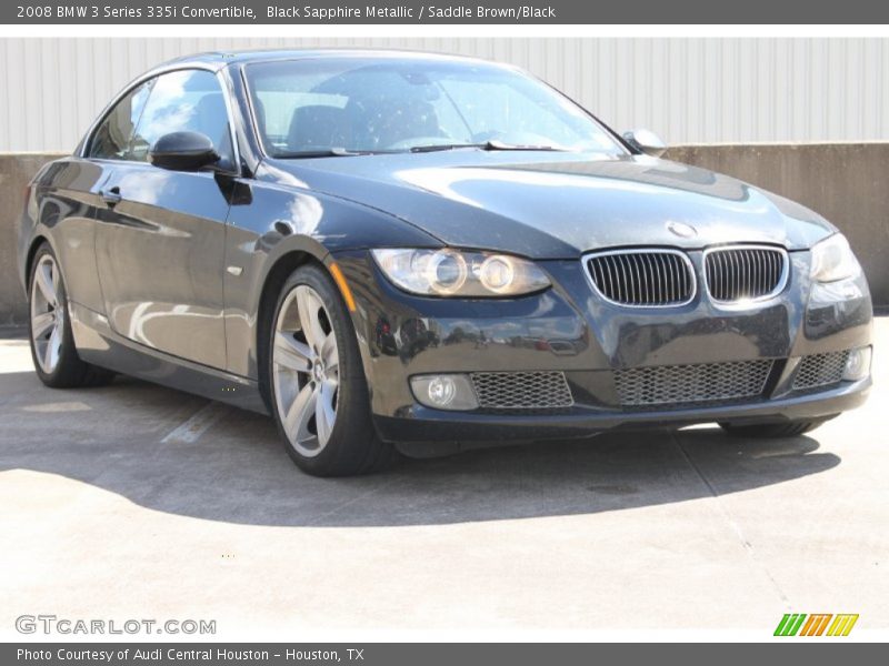 Black Sapphire Metallic / Saddle Brown/Black 2008 BMW 3 Series 335i Convertible