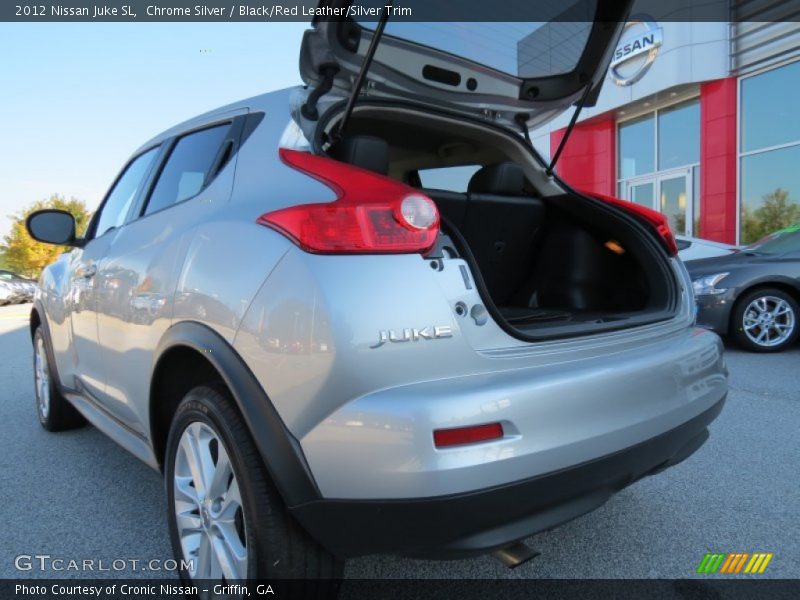 Chrome Silver / Black/Red Leather/Silver Trim 2012 Nissan Juke SL