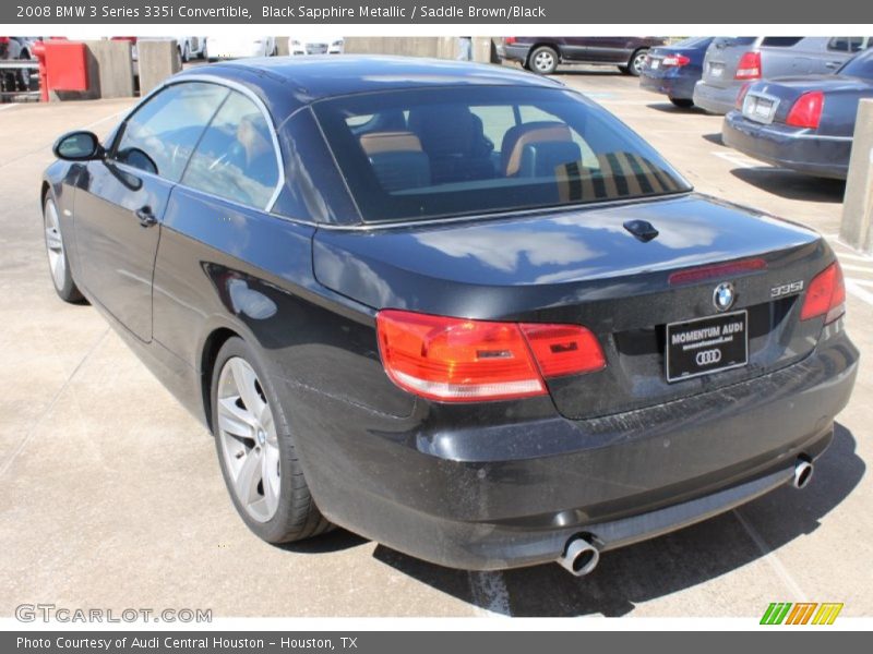 Black Sapphire Metallic / Saddle Brown/Black 2008 BMW 3 Series 335i Convertible