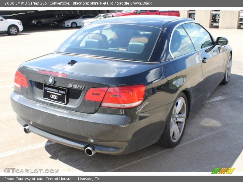 Black Sapphire Metallic / Saddle Brown/Black 2008 BMW 3 Series 335i Convertible