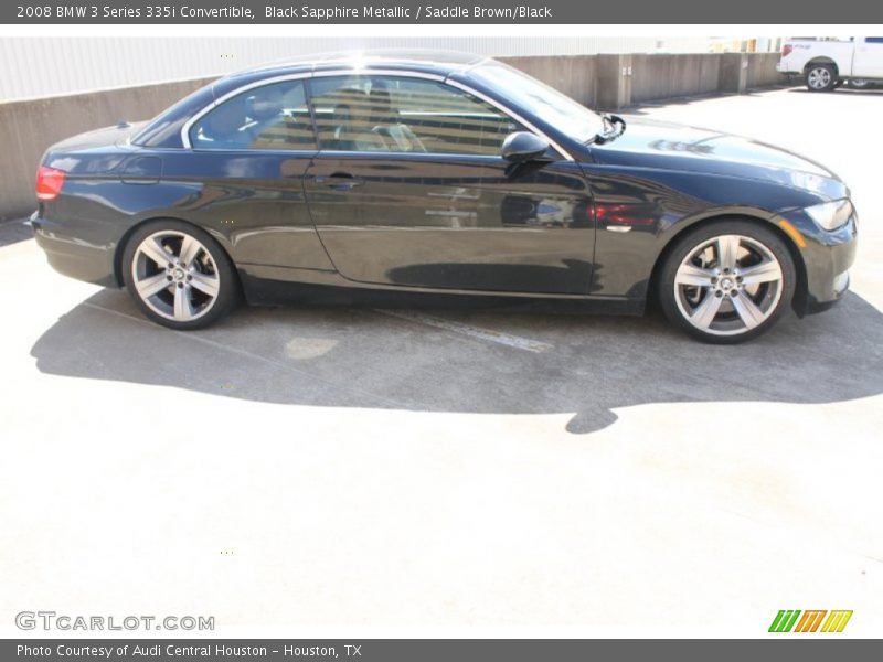 Black Sapphire Metallic / Saddle Brown/Black 2008 BMW 3 Series 335i Convertible