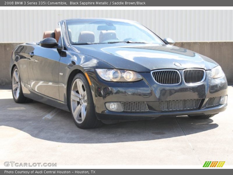 Black Sapphire Metallic / Saddle Brown/Black 2008 BMW 3 Series 335i Convertible