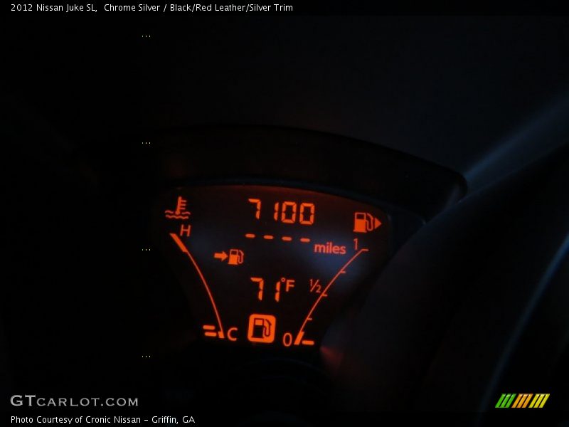 Chrome Silver / Black/Red Leather/Silver Trim 2012 Nissan Juke SL