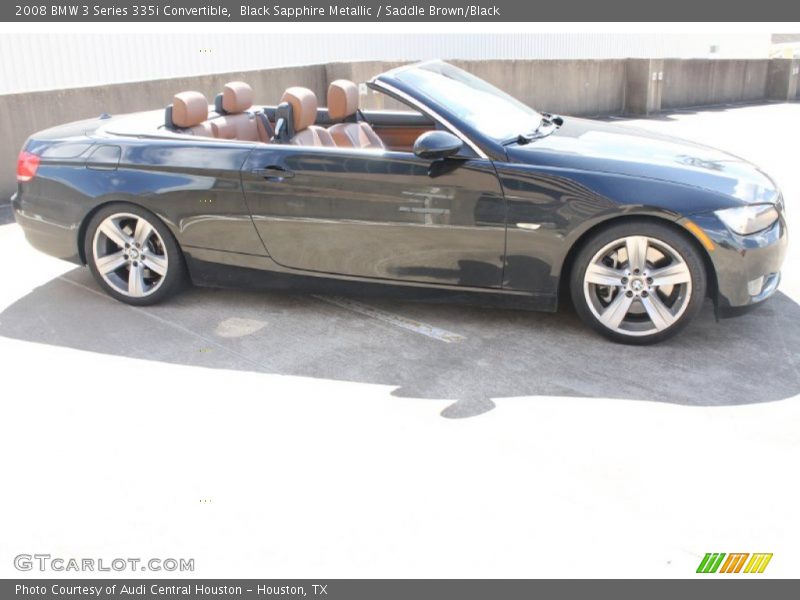 Black Sapphire Metallic / Saddle Brown/Black 2008 BMW 3 Series 335i Convertible