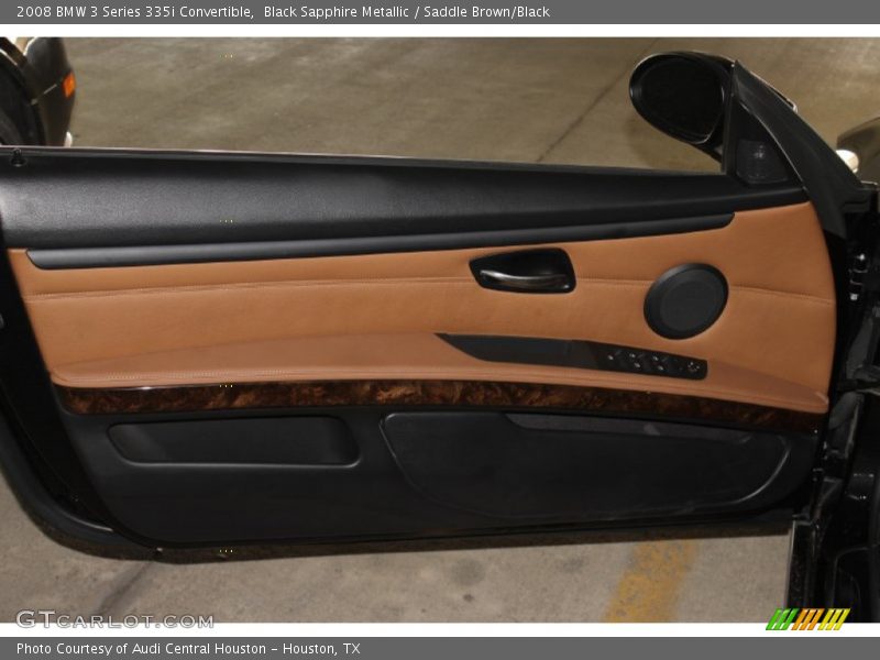 Black Sapphire Metallic / Saddle Brown/Black 2008 BMW 3 Series 335i Convertible