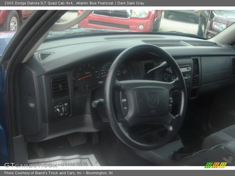 Atlantic Blue Pearlcoat / Dark Slate Gray 2003 Dodge Dakota SLT Quad Cab 4x4