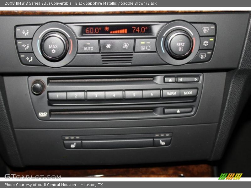 Black Sapphire Metallic / Saddle Brown/Black 2008 BMW 3 Series 335i Convertible