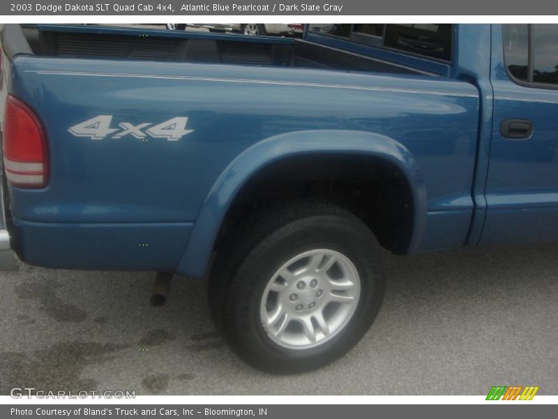 Atlantic Blue Pearlcoat / Dark Slate Gray 2003 Dodge Dakota SLT Quad Cab 4x4
