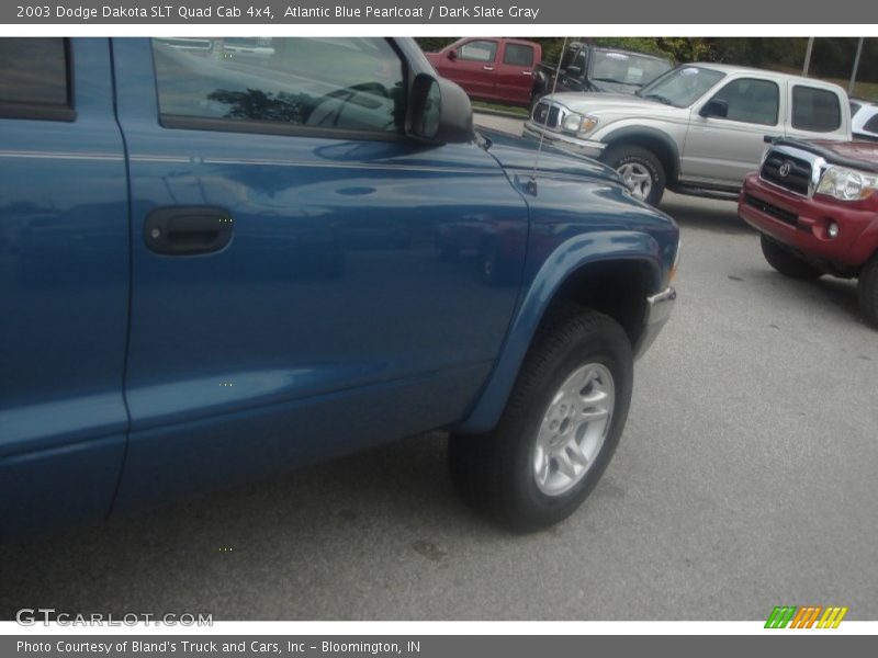 Atlantic Blue Pearlcoat / Dark Slate Gray 2003 Dodge Dakota SLT Quad Cab 4x4