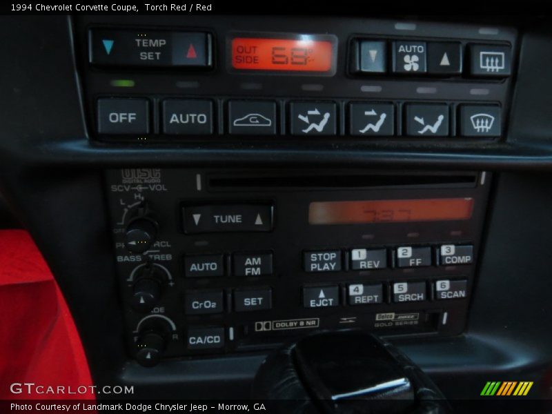 Controls of 1994 Corvette Coupe