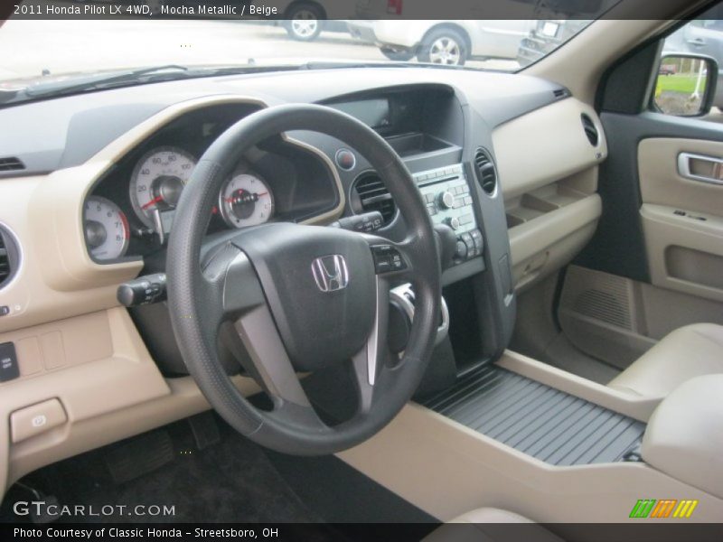 Mocha Metallic / Beige 2011 Honda Pilot LX 4WD