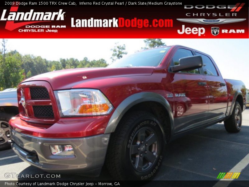 Inferno Red Crystal Pearl / Dark Slate/Medium Graystone 2009 Dodge Ram 1500 TRX Crew Cab