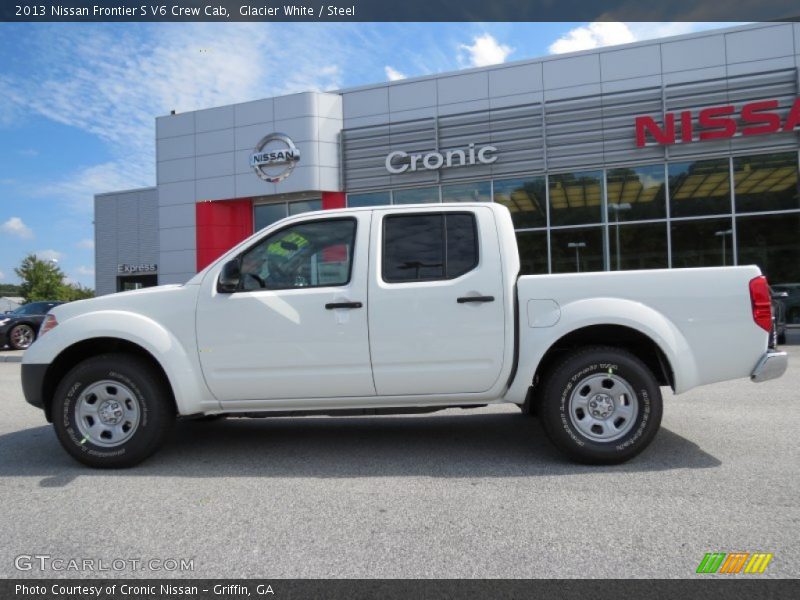 Glacier White / Steel 2013 Nissan Frontier S V6 Crew Cab