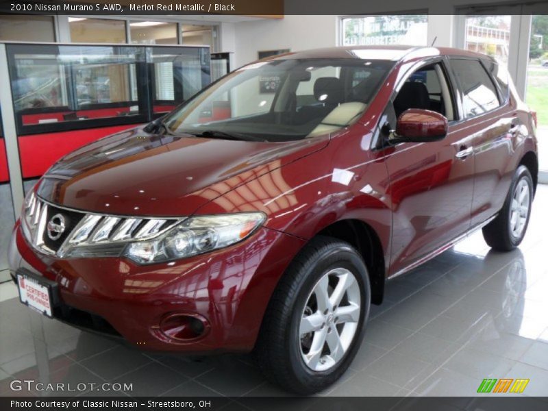 Merlot Red Metallic / Black 2010 Nissan Murano S AWD