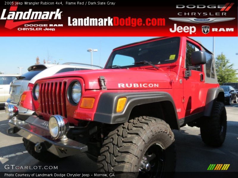Flame Red / Dark Slate Gray 2005 Jeep Wrangler Rubicon 4x4