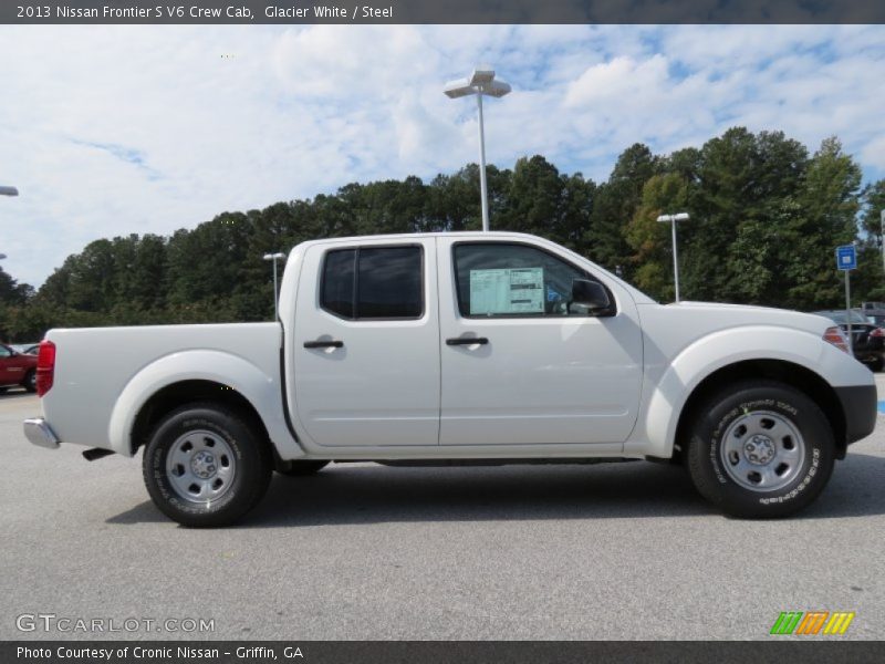 Glacier White / Steel 2013 Nissan Frontier S V6 Crew Cab