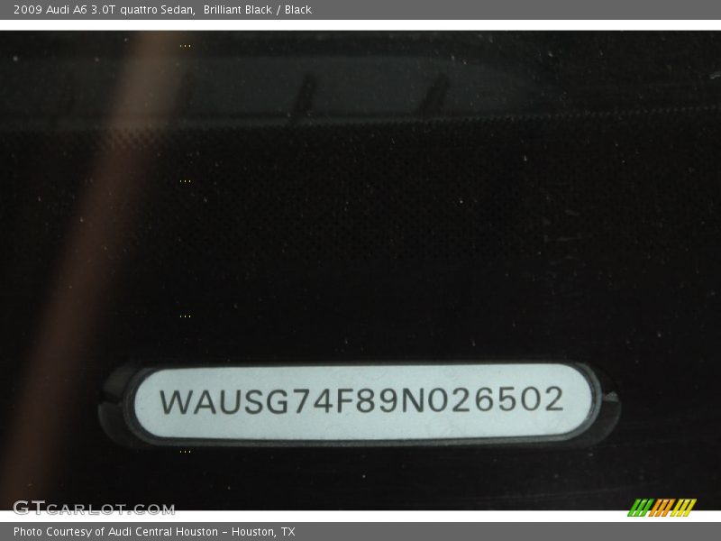 Brilliant Black / Black 2009 Audi A6 3.0T quattro Sedan