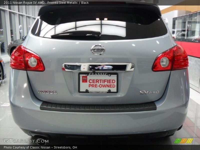 Frosted Steel Metallic / Black 2011 Nissan Rogue SV AWD