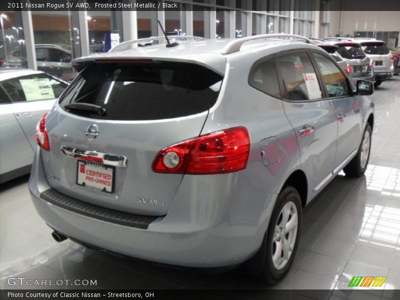 Frosted Steel Metallic / Black 2011 Nissan Rogue SV AWD