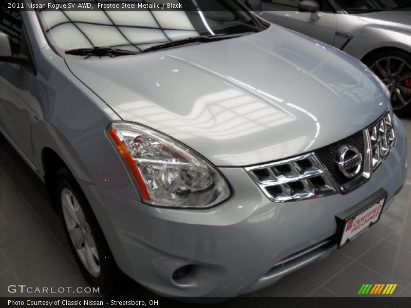 Frosted Steel Metallic / Black 2011 Nissan Rogue SV AWD