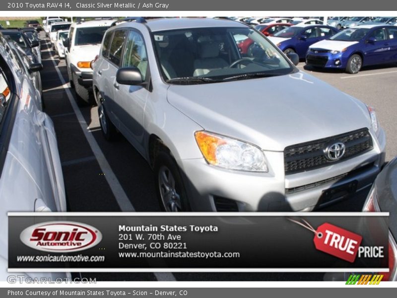 Classic Silver Metallic / Ash Gray 2010 Toyota RAV4 I4