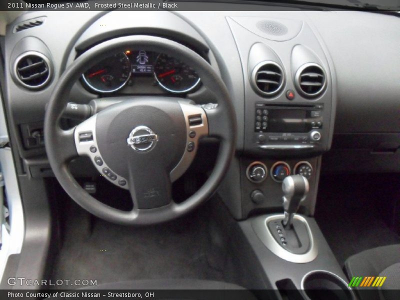 Frosted Steel Metallic / Black 2011 Nissan Rogue SV AWD