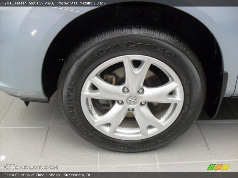 Frosted Steel Metallic / Black 2011 Nissan Rogue SV AWD