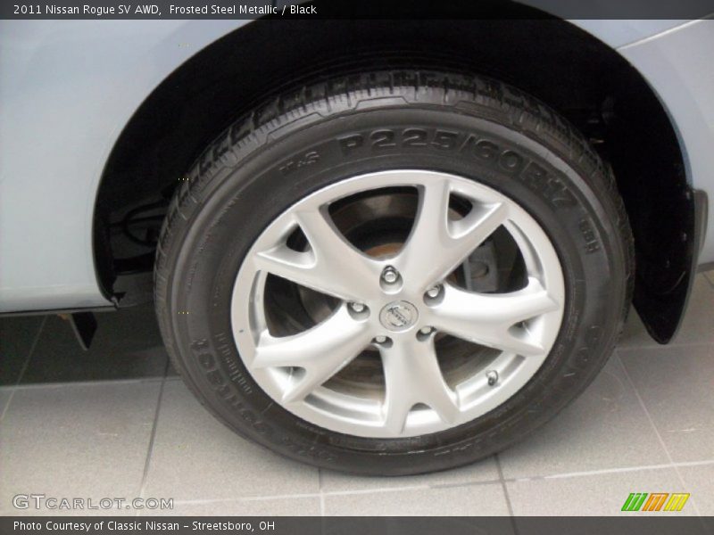 Frosted Steel Metallic / Black 2011 Nissan Rogue SV AWD