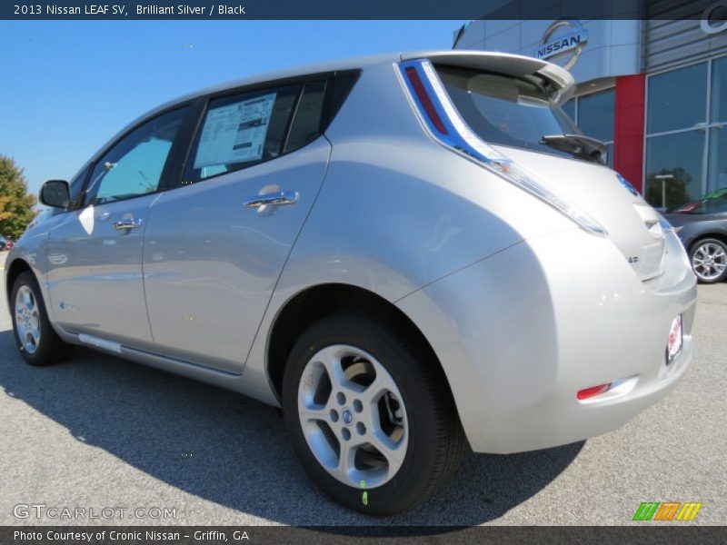 Brilliant Silver / Black 2013 Nissan LEAF SV