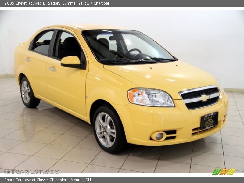 Summer Yellow / Charcoal 2009 Chevrolet Aveo LT Sedan